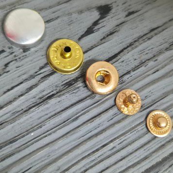 Кнопка під обтяжку 15 мм (№24) Золото (50 шт) KPO15MM Gold фото