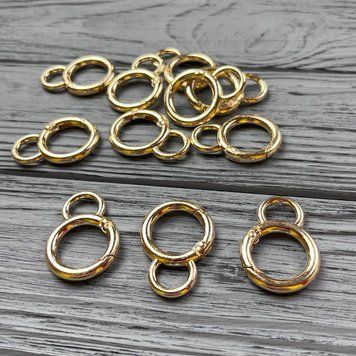 Кільце карабін 20х11 мм з вушком золото (DP 51-191) DP 51-191Gold фото
