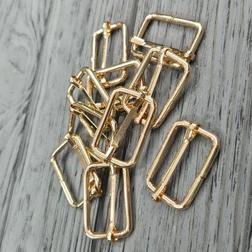 Пряжка регулятор перетяжка 20х14х3 мм Золото 20х14х3 Gold фото