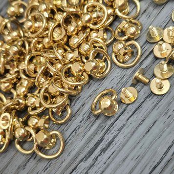 Гвинт на закрутці з півкільцем 11 мм Золото VKPKGold фото