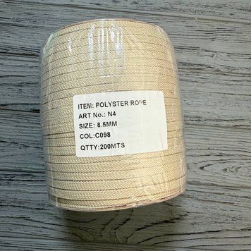Шнур для одягу плоский 8.5 мм Бежевий (200 м) 1713 фото