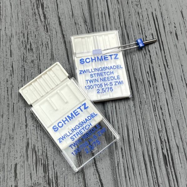 Подвійна голка Schmetz Twin stretch 130/705 H-S ZWI № 2.5/75 (уп.1 шт.)