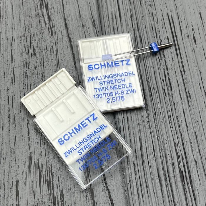 Подвійна голка Schmetz Twin stretch 130/705 H-S ZWI № 2.5/75 (уп.1 шт.)