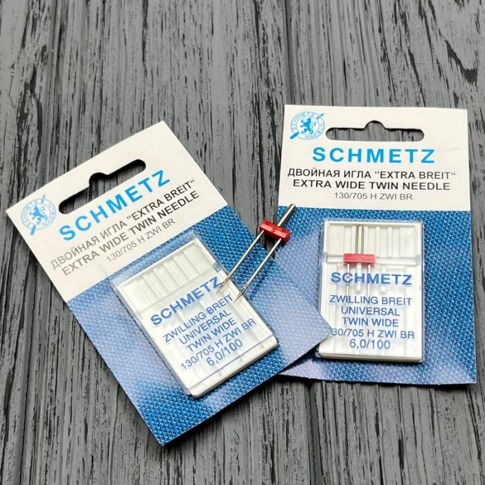 Подвійна голка Schmetz Universal Extra wide twin needle 130/705 H ZWI BR № 6,0/100 (уп.1 шт.)