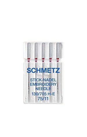 Голки для вишивання Schmetz Embroidery 130/705 H-E № 75 (уп. 5 шт.)