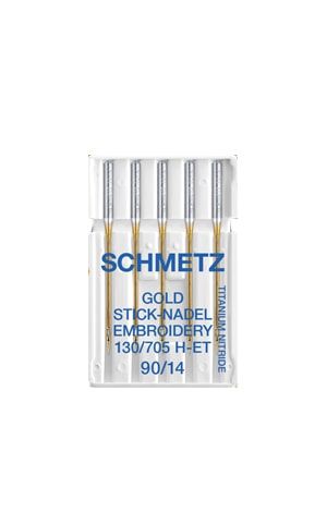 Голки для вишивання Schmetz Gold Embroidery 130/705 H-ET №90 (уп.5 шт.)