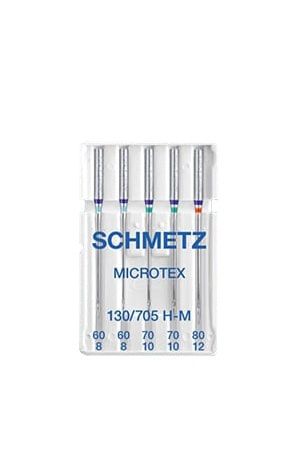 Голки Schmetz Microtex 130/705 H-M Асорті № 60(2 шт), 70(2 шт), 80(1 шт)