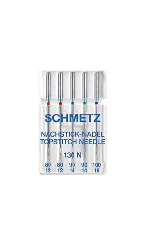 Голки Schmetz Topstitch 130/705 H-N Асорті № 80(2 шт), 90(2 шт), 100(1 шт)