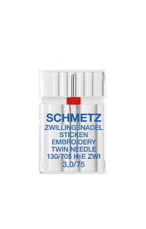 Подвійна вишивальна голка Schmetz Twin Embroidery №75/3.0 (уп.1 шт.)