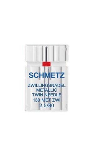 Подвійна голка Schmetz Twin metallic 130/705 H-MET TWIN № 2,5/80 (уп.1 шт.)