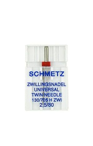 Подвійна голка Schmetz Twin universal 130/705 H ZWI № 2,5/80 (уп.1 шт.)