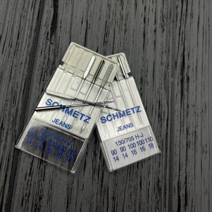 Голки Schmetz Jeans 130/705 H-J Асорті № 90(2 шт), 100(2 шт), 110(1 шт)