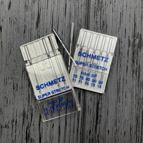 Голки Schmetz Super stretch HAX1 SP Асорті № 75(2 шт), 90(3 шт)